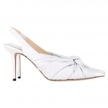 Jimmy Choo Annabell Slingback Sandalen in Wit Leder