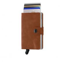 Secrid Mv miniwallet vintage cognac silver
