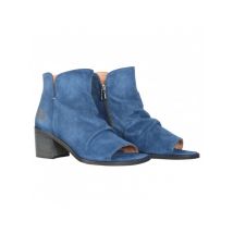 Walk in the Park D098 blauw suède stoere laars met zomerse uitstraling