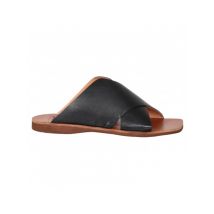 Walk in the Park D091 zwart lederen slipper