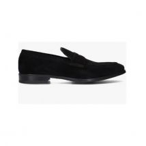 Giorgio 50504 suède zwarte kleur loafer met rubber zool