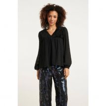 Smashed Lemon 24806 e elegante gestippeld chiffon top |