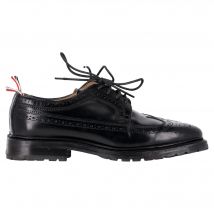Thom Browne Classic Longwing Brogues in Zwart Leer