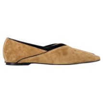 Totême De Alledaagse Platte Ballerina's in Beige Suède