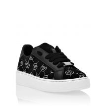 Suede Lo-Top Sneakers Monogram Strass