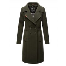 Navahoo Dames Trenchcoat Wooly – Premium Wintermantel met Elegante Pasvorm