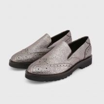 Metallische Brogue Loafers