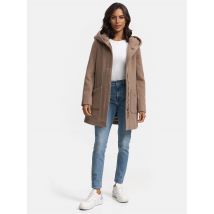 Marikoo dames wintermantel met capuchon en getailleerd model