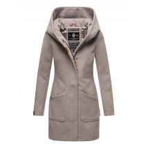Marikoo dames wintermantel met capuchon en getailleerd model