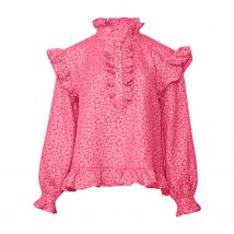Reno Ruby Ruffle Blouse in Roze