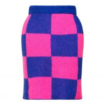 Kiana gebreide rok in roze/blauw