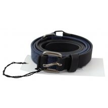 Omkeerbare Leren Riem Blauw Canvas