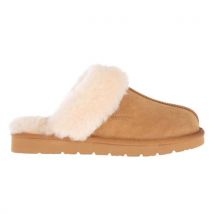EverAu Dames Raven Koe Suède Slippers (Chestnut) - maat EU 39/ UK 6