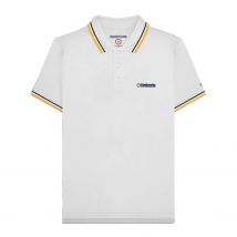 Lambretta Heren SS25 Twin Tip Poloshirt (Wit, Zwart)
