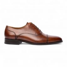Chapman & Moore Heren Bruine Effen Leren Brogue Cap-Toe Oxford Schoenen