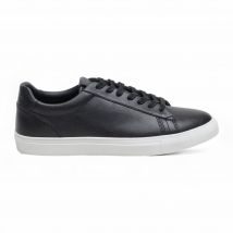 Antique Rogue Heren Zwarte Leren Sneakers - Gibbs