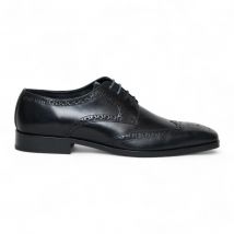 Antique Rogue Heren Zwarte Leren Oxford Derby Brogue - Luca