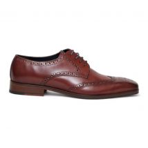 Antique Rogue Heren Burgundy Leren Oxford Derby Brogue - Luca