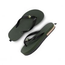 Uzurii Mondriaan switch dames slipper met hak legergroen, , maat: