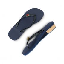 Uzurii Block switch dames slipper met hak marineblauw, , maat: