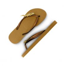 Uzurii Gold crocodile switch oker dames slippers, , maat: