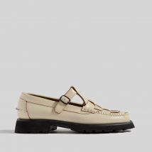Dames Hereu Soller Sport Leren Flats in Geel