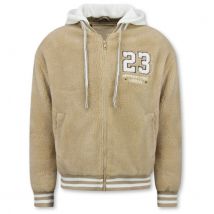 Enos Oversized baseball jacket teddy jas