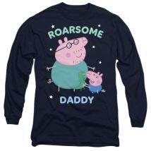 Peppa Pig Unisex adult roarsome daddy pig t-shirt met lange mouwen