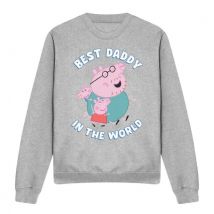 Peppa Pig Uniseks adult best daddy in the world heather sweatshirt