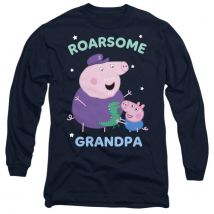 Peppa Pig Unisex volwassen roarsome opa varken t-shirt met lange mouwen