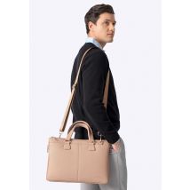 Wittchen 14,5-inch laptoptas voor heren van kunstleer, beige, beige, eco-leer