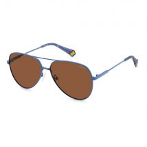 Blauwe RVS Zonnebril