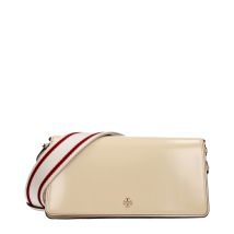 Beige Leren Schoudertas