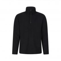 Mountain Warehouse Heren Farland Fleece gevoerde Half Zip Midlayer (Zwart)