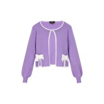 Faina Vest Dames Lavendel wit