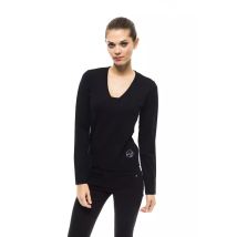 V-hals Gebreide Top Lange Mouwen Merino Wol