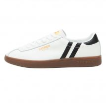Patrick Mens Monaco Suède Cupsole Sneakers (Wit/Zwart/Dark Gum)
