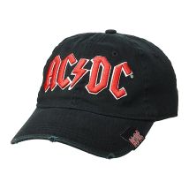 AC/DC Baseballcap met logo voor volwassenen (Zwart/Rood)