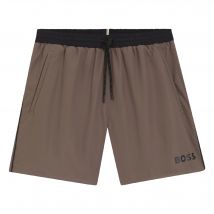 Hugo Mannen Sterrenvis Logo Ziekenhuis Shorts (Bruin)