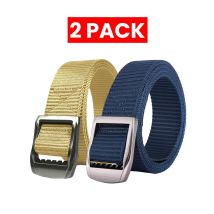 Enzo | 2-pack Heren Canvasriem - Beige & Marineblauw