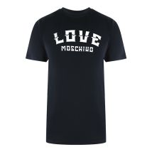 Love Moschino T-shirt Met Opvallend Logo In Zwart
