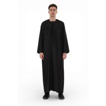 Heren Eid Zwart Marokkaanse Jubba Robe Djellaba Ramadan Eid Thobe - HM11