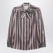 Gestreepte Crêpe De Chine Shirt