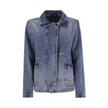 3 Haakjes In Katoenen Denim