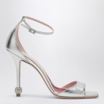 Zilveren Sandalen met Gesteven Hak
