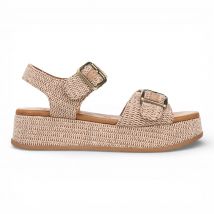 Blowfish Malibu dames beige nepleren platform sandalen - Magisch