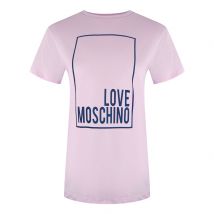 Love Moschino Box Logo Roze T-shirt