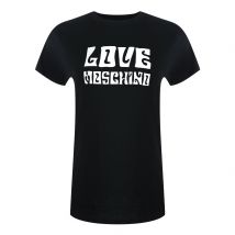 Love Moschino Groovy Logo Zwart T-shirt