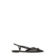 Kitty - Leren en Doorzichtig Stoffen Slingback
