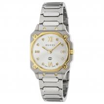Gucci YA166503 G-Flat Zilveren Wijzerplaat Dameshorloge